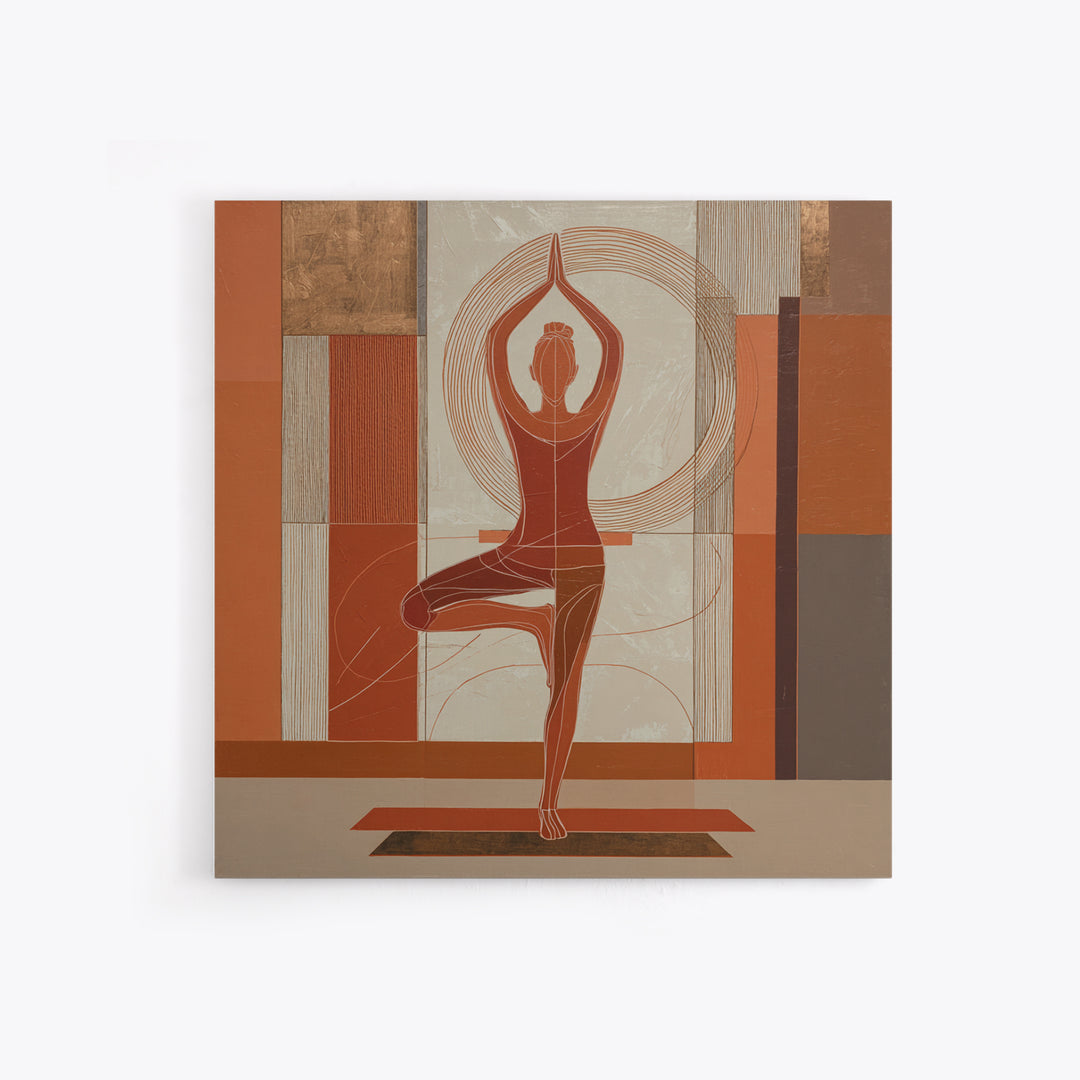 Single Line Yoga Pose Framed Canvas Print, Line Art, Wall Art, Living Room Decor, Line, Wall Art Print, Modern Wall Art, LIN-1x1-65