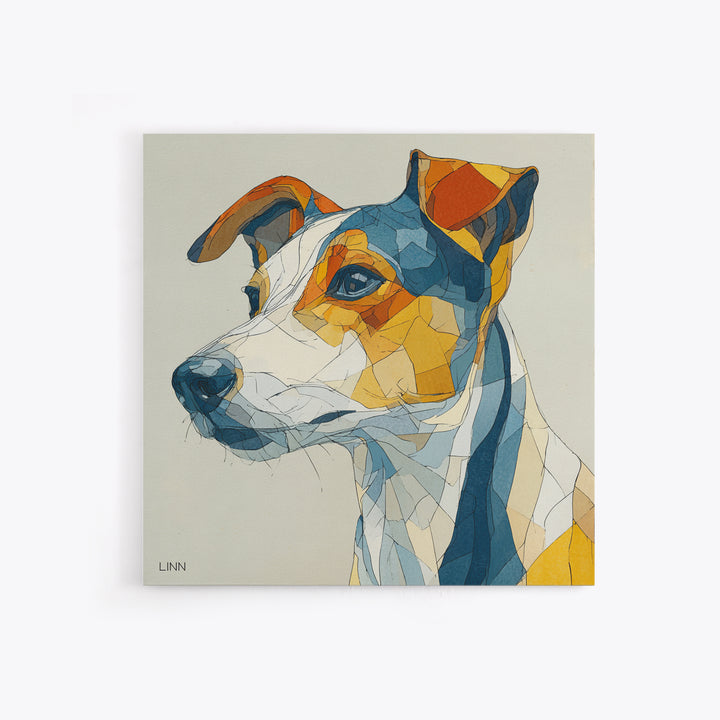 Continuous Line Dog Portrait Canvas Print, Line Art, Custom Portrait, Living Room Decor, Fine Art, Line, Living Room Wall Art, LIN-1x1-85
