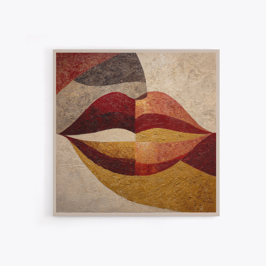Abstract Lips and Hand Fashion Sketch Canvas Print, Line Art, Luxury Decor, Living Room Decor, Fine Art, Line, Printable, LIN-1x1-90