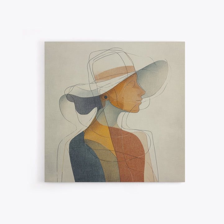 Line Drawing of a Woman Canvas Print, Line Art, Minimalist Decor, Living Room Decor, Oil Painting, Line, Boho Wall Art, LIN-1x1-91