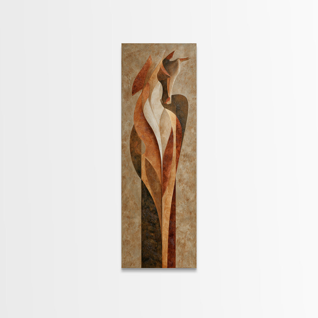 Abstract Horse Formed from Graceful Contour Canvas Print, Line Art, Printable Art, Living Room Decor, Abstract Art, Line, LIN-1x3-16