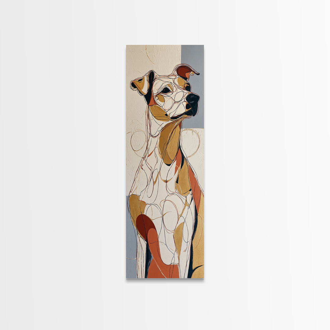 Continuous Line Dog Portrait Canvas Print, Line Art, Canvas Print, Living Room Decor, Oil Painting, Line, Modern Decor, LIN-1x3-25