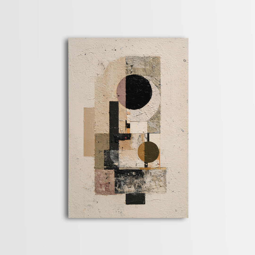Minimal Eyes and Nose Composition Framed Canvas Print, Line Art, Digital Wall Art, Living Room Decor, Fine Art, Line, LIN-2x3-46
