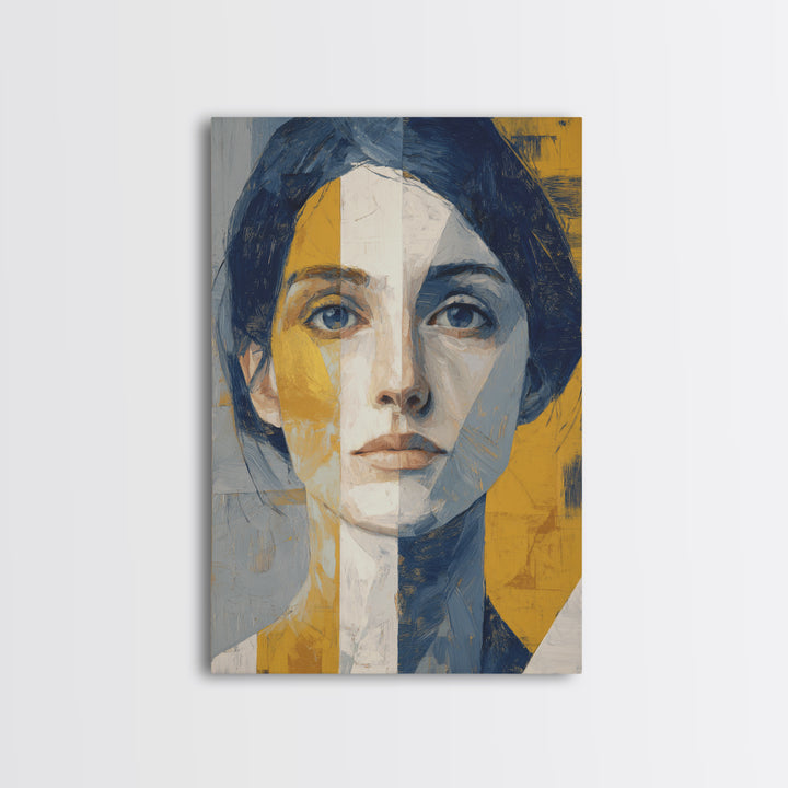 Minimal Eyes and Nose Composition Canvas Print, Line Art, Modern Wall Art, Living Room Decor, Fine Art, Line, Bird Wall Art, LIN-2x3-70