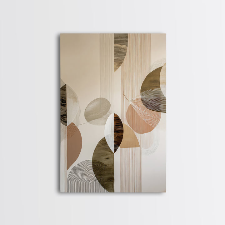 Line Art Shell and Coastal Forms Canvas Print, Line Art, Modern Decor, Living Room Decor, Fine Art, Line, Contemporary Art, LIN-2x3-71