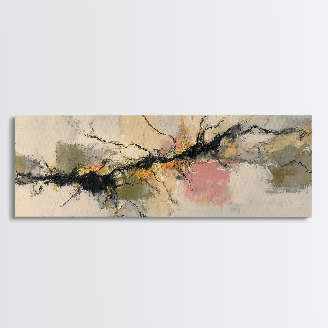 Botanical Branch Drawn Canvas Print, Line Art, Printable Art, Living Room Decor, Line, Gallery Wall Art, Portrait from Photo, LIN-3x1-43