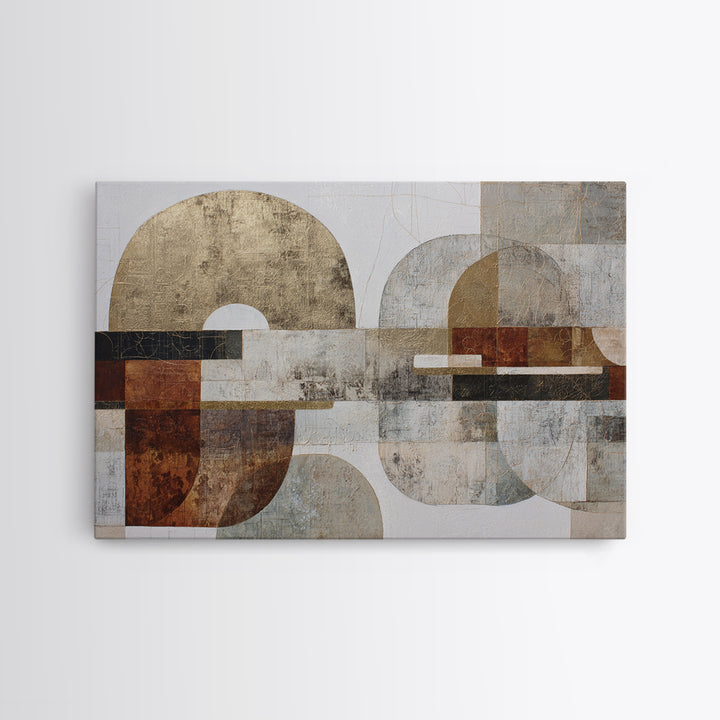 Line Art Shell and Coastal Forms Framed Canvas Print, Line Art, Decor, Living Room Decor, Abstract Art, Line, LIN-3x2-19