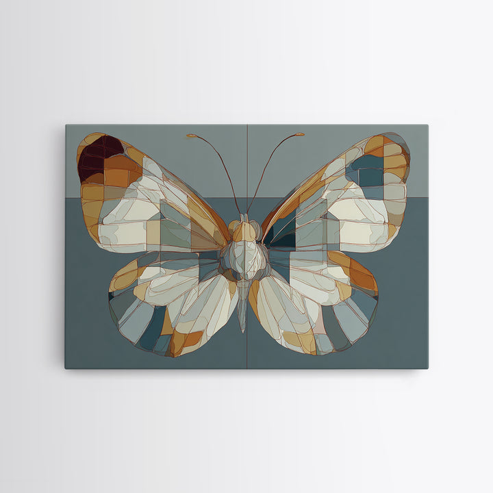 Line Art Butterfly Canvas Print, Line Art, Jesus Wall Art, Living Room Decor, Abstract Art, Line, Statement Artwork, LIN-3x2-26