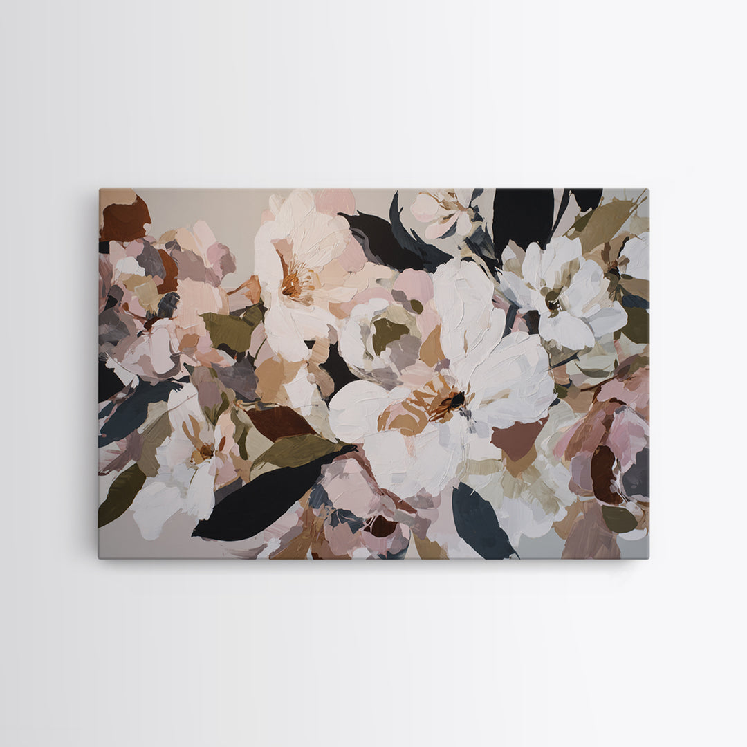 Face and Flower Blended into One Contour Canvas Print, Line Art, Wall Art Print, Living Room Decor, Line, Gallery Wall Set, LIN-3x2-84