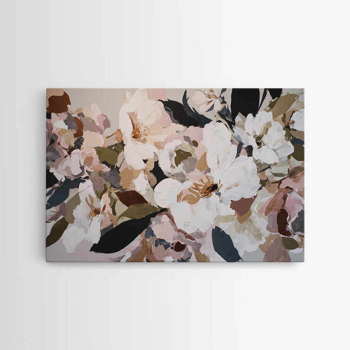 Face and Flower Blended into One Contour Canvas Print, Line Art, Wall Art Print, Living Room Decor, Line, Gallery Wall Set, LIN-3x2-84