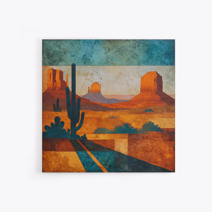 Earthy Desert Landscape Framed Canvas Print, Living Room Art, Wall Decor, Living Room Decor, Oil Painting, Living, Abstract Art, LIR-1x1-12
