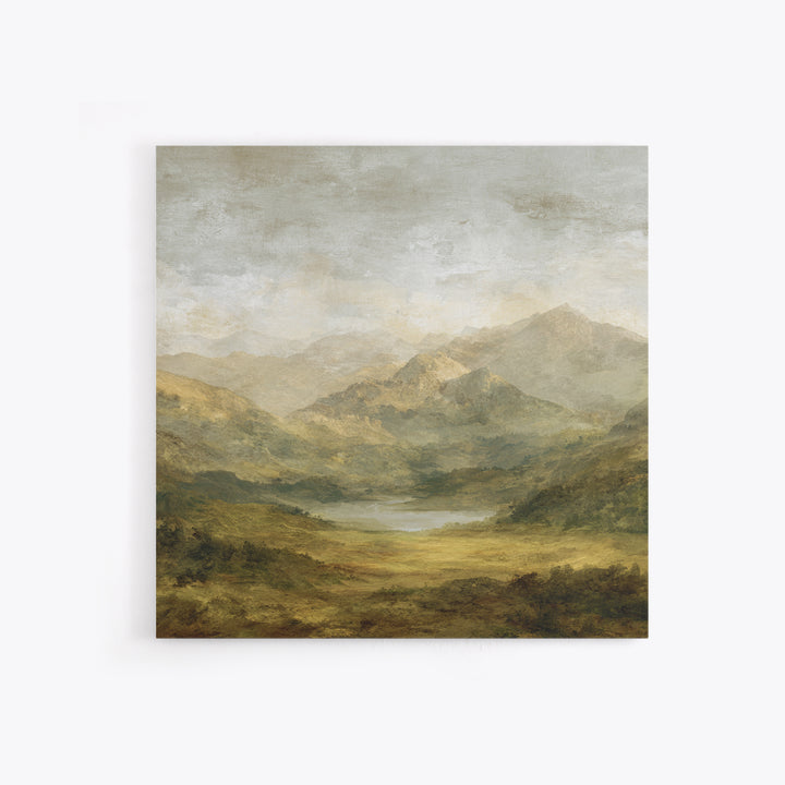 Classic Mountain Panorama for Cozy Interiors Canvas Print, Living Room Art, Abstract Art, Living Room Decor, Living, Boho Decor, LIR-1x1-16