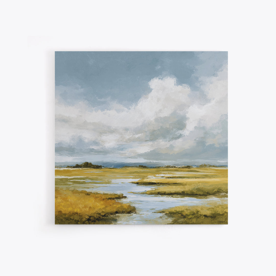 Large Cloudscape with Gentle Movement Canvas Print, Living Room Art, Abstract Art, Living Room Decor, Watercolor Art, Living, LIR-1x1-19
