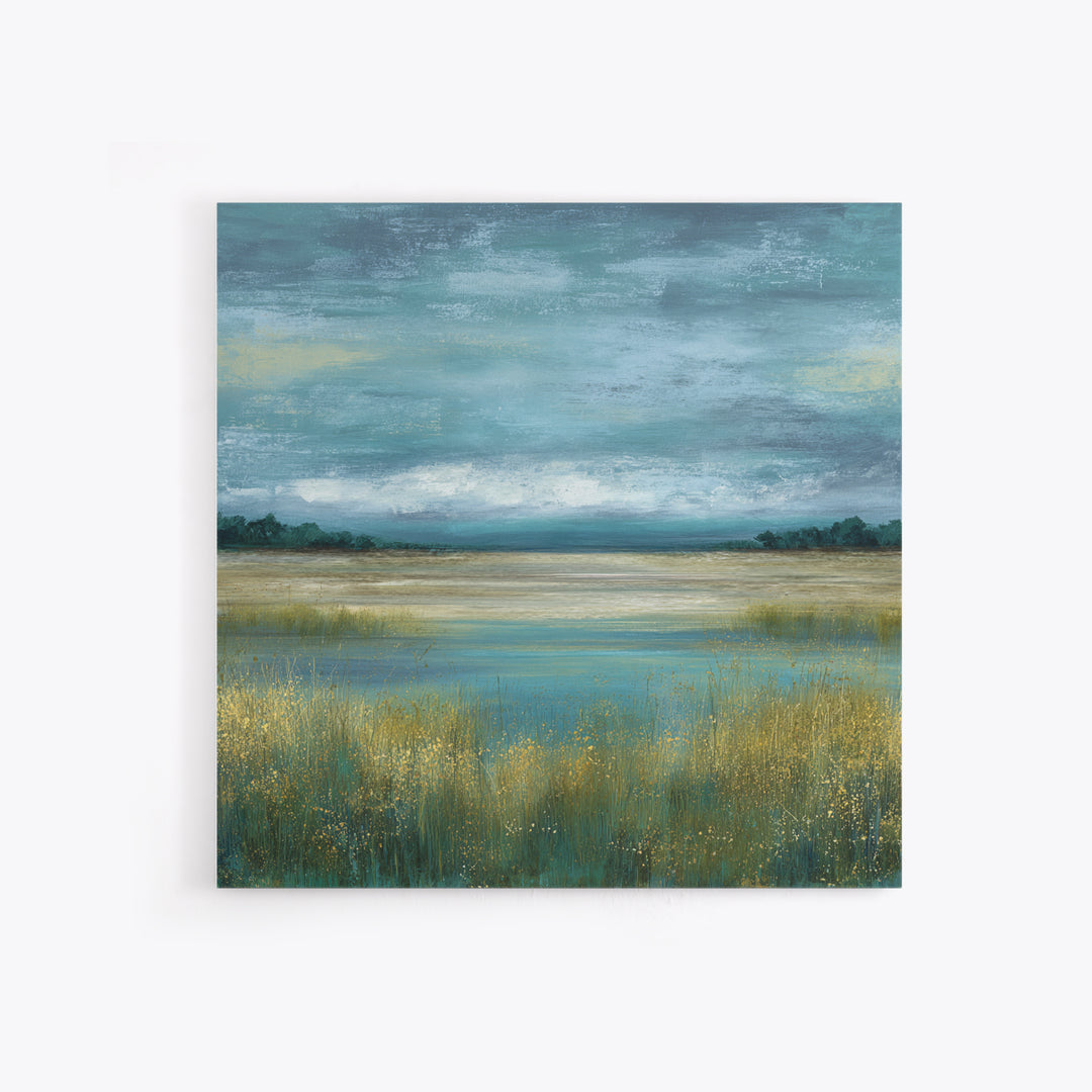 Quiet Meadow Landscape Canvas Print, Living Room Art, Living Room Decor, Watercolor Art, Living, Abstract Wall Art, LIR-1x1-23