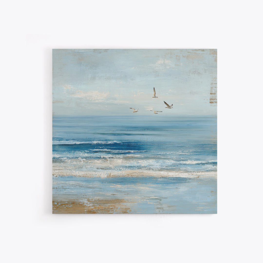 Coastal Aerial Shoreline Canvas Print, Living Room Art, Pet Portraits, Living Room Decor, Fine Art, Living, Neutral Decor, LIR-1x1-35