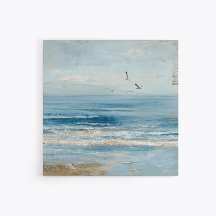 Coastal Aerial Shoreline Canvas Print, Living Room Art, Pet Portraits, Living Room Decor, Fine Art, Living, Neutral Decor, LIR-1x1-35