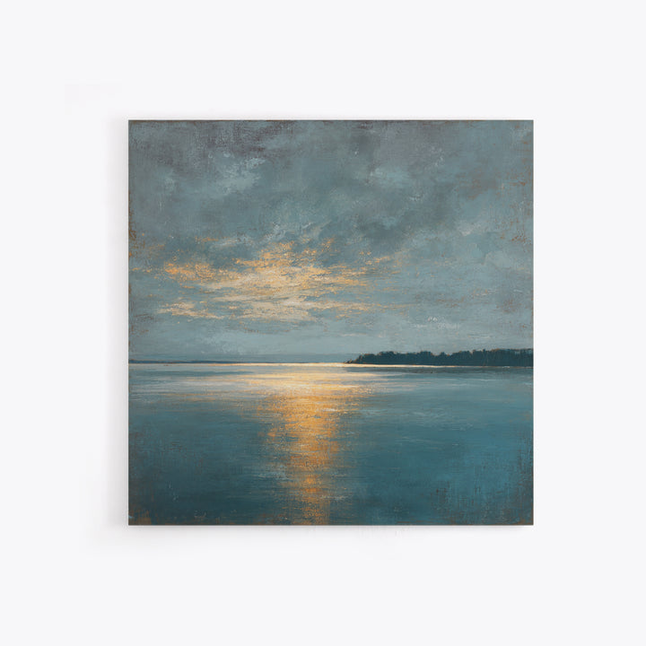 Modern Landscape with Expansive Calm Sky Canvas Print, Living Room Art, Wall Decor, Living Room Decor, Oil Painting, Living, LIR-1x1-99