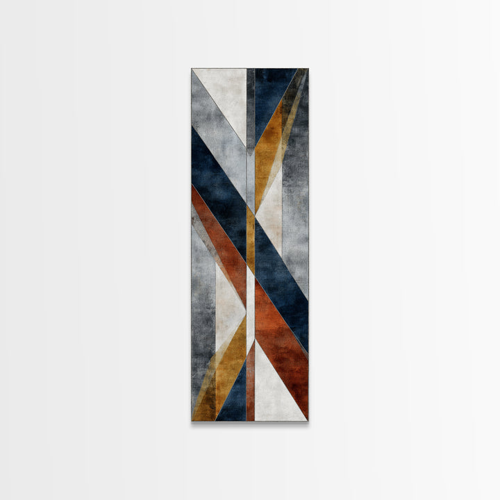 Mid Century Geometric Artwork Framed Canvas Print, Living Room Art, Art, Living Room Decor, Fine Art, Living, Art Nouveau, LIR-1x3-20