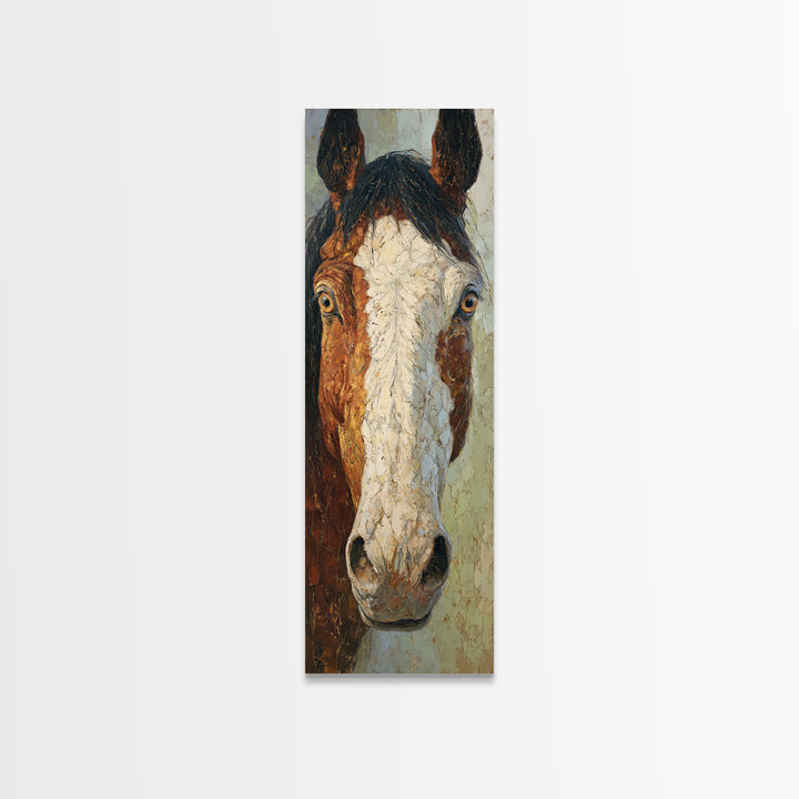 Contemporary Horse Portrait Canvas Print, Living Room Art, Modern Wall Art, Living Room Decor, Fine Art, Living, LIR-1x3-22