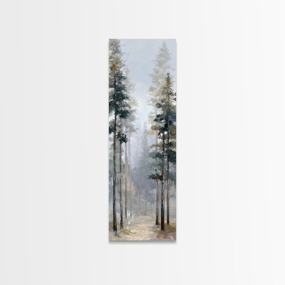 Minimal Scandinavian Forest Canvas Print, Living Room Art, Mid Century Modern, Living Room Decor, Living, Abstract Wall Art, LIR-1x3-25