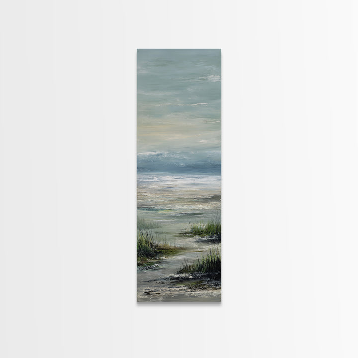Large Cloudscape with Gentle Movement Framed Canvas Print, Living Room Art, Abstract Art, Living Room Decor, Watercolor Art, LIR-1x3-31