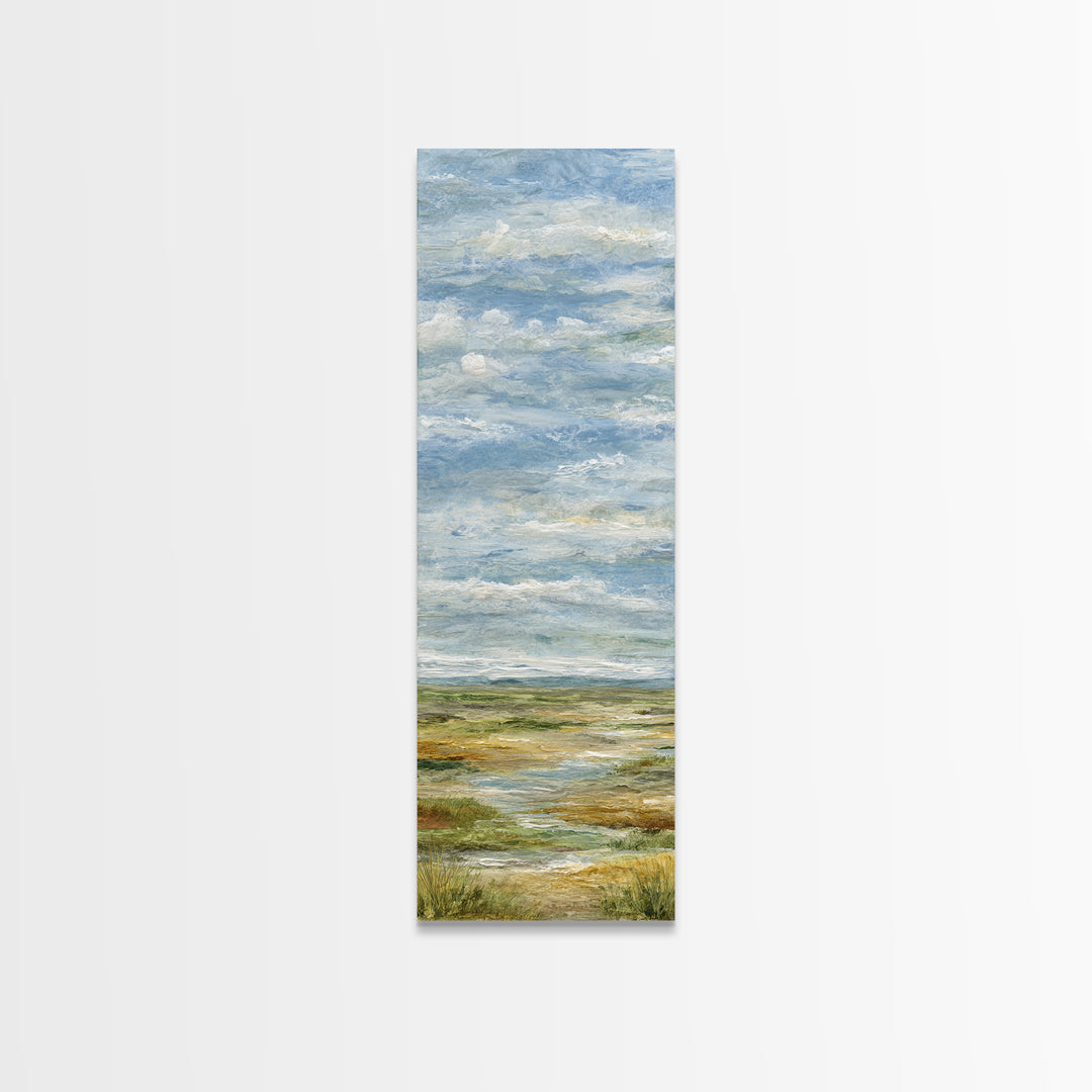 Quiet Meadow Landscape Canvas Print, Living Room Art, Living Room Decor, Watercolor Art, Living, Abstract Wall Art, LIR-1x3-35