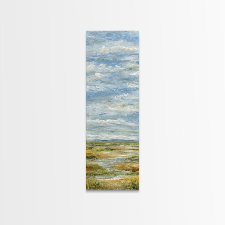 Quiet Meadow Landscape Canvas Print, Living Room Art, Living Room Decor, Watercolor Art, Living, Abstract Wall Art, LIR-1x3-35