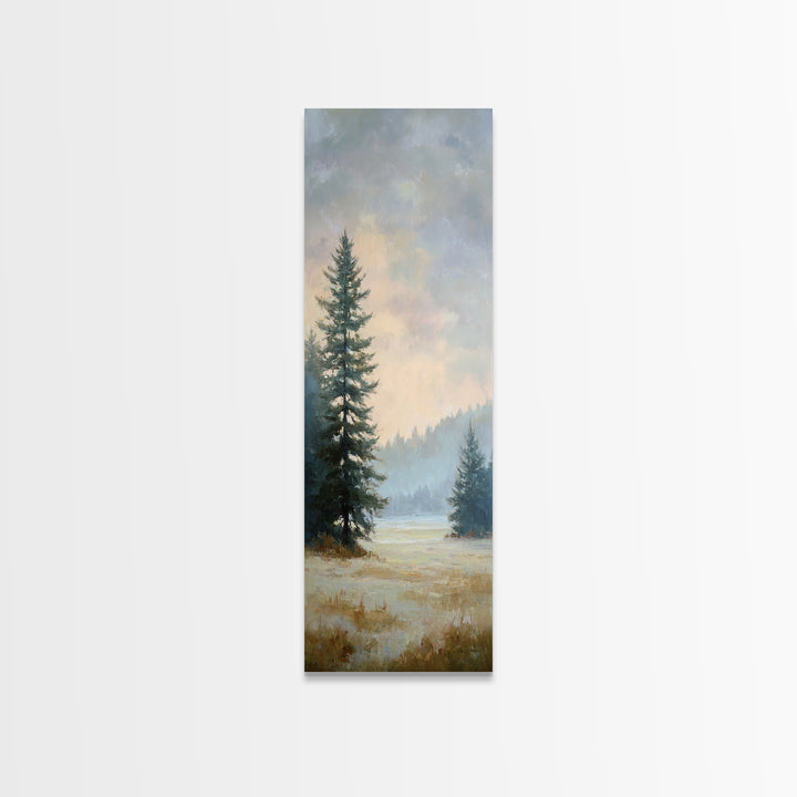 Quiet Meadow Landscape Canvas Print, Living Room Art, Living Room Decor, Oil Painting, Living, Statement Artwork, Boho Decor, LIR-1x3-59