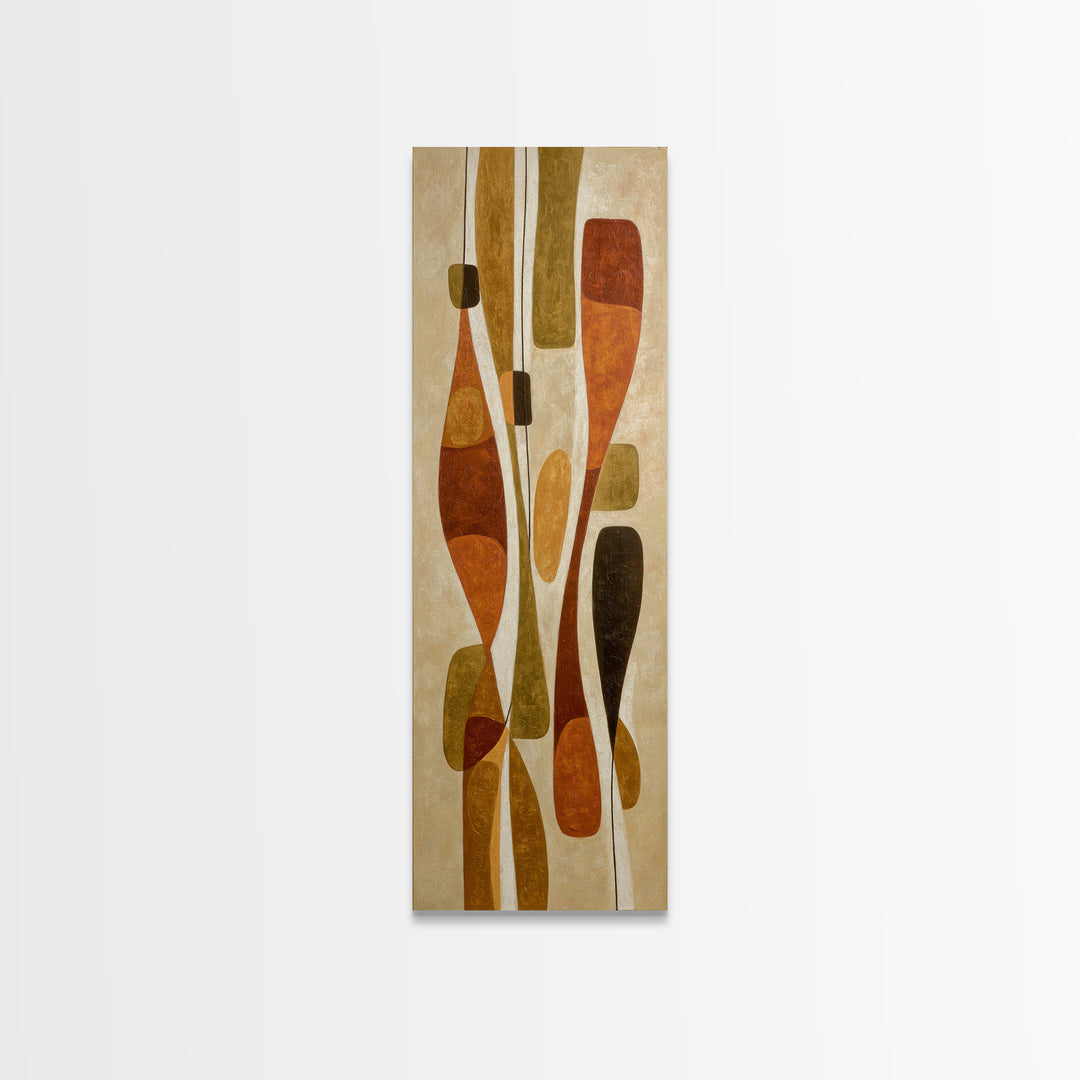 Abstract Organic Shapes Framed Canvas Print, Living Room Art, Neutral Decor, Living Room Decor, Fine Art, Living, Home Decor, LIR-1x3-75