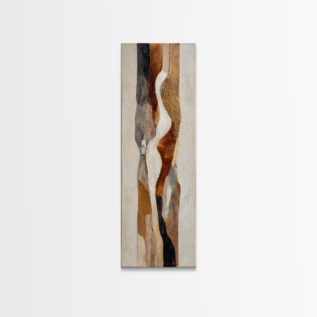 Monochrome Stone Texture Abstraction Canvas Print, Living Room Art, Printable Art, Living Room Decor, Abstract Art, Living, LIR-1x3-81