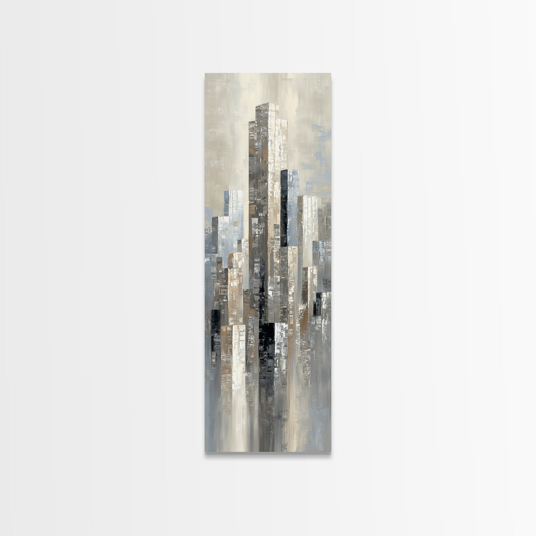 Modern City Skyline Canvas Print, Living Room Art, Boho Decor, Living Room Decor, Fine Art, Living, Digital Prints, Art Print, LIR-1x3-82