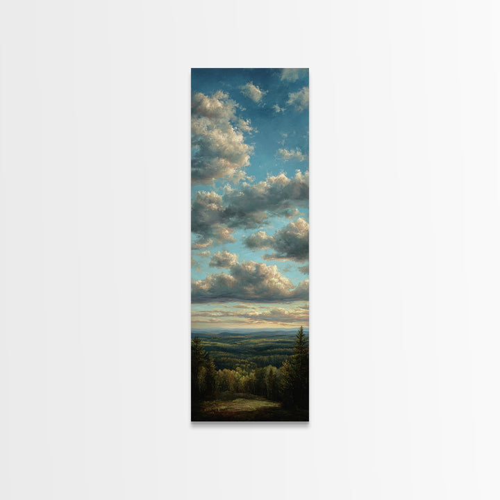 Modern Landscape with Expansive Calm Sky Canvas Print, Living Room Art, Statement Artwork, Living Room Decor, Living, LIR-1x3-87