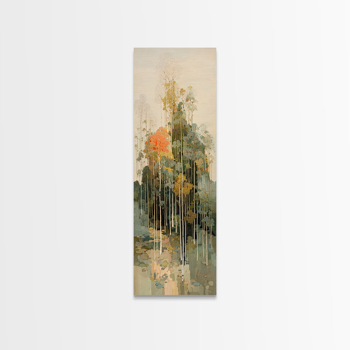Minimal Scandinavian Forest Canvas Print, Living Room Art, Boho Decor, Living Room Decor, Fine Art, Living, Digital Prints, LIR-1x3-97