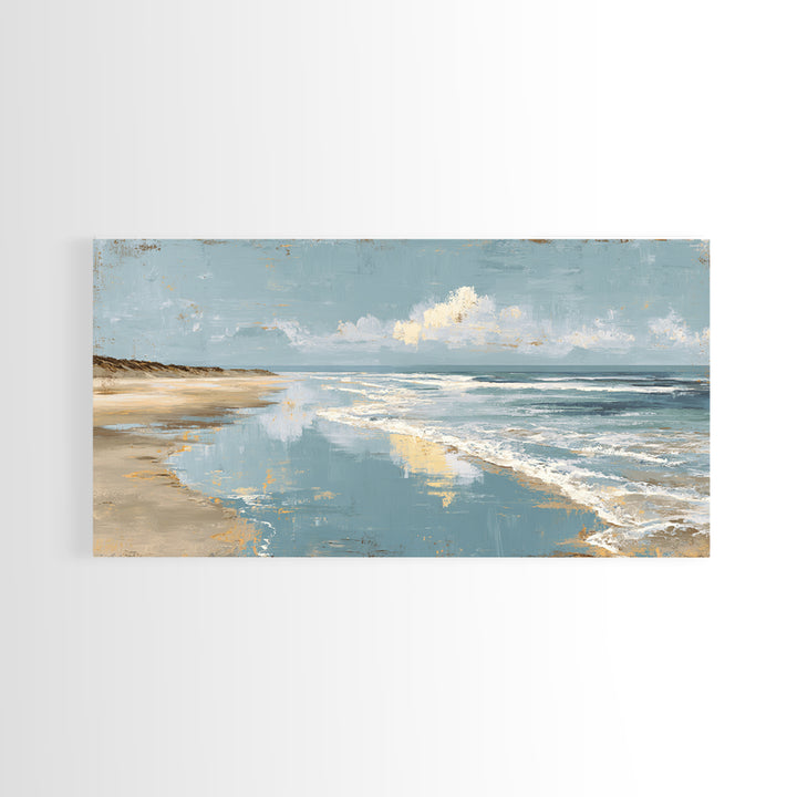 Moody Seascape for Dramatic Focal Point Canvas Print, Living Room Art, Living Room Decor, Abstract Art, Living, LIR-2x1-2