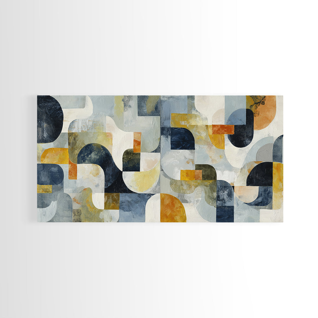 Abstract Organic Shapes Framed Canvas Print, Living Room Art, Wall Art, Living Room Decor, Abstract Art, Living, LIR-2x1-35