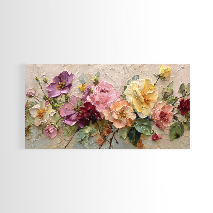 Botanical Vase Painting Framed Canvas Print, Living Room Art, Art, Living Room Decor, Living, Art Nouveau, Abstract Art, LIR-2x1-46