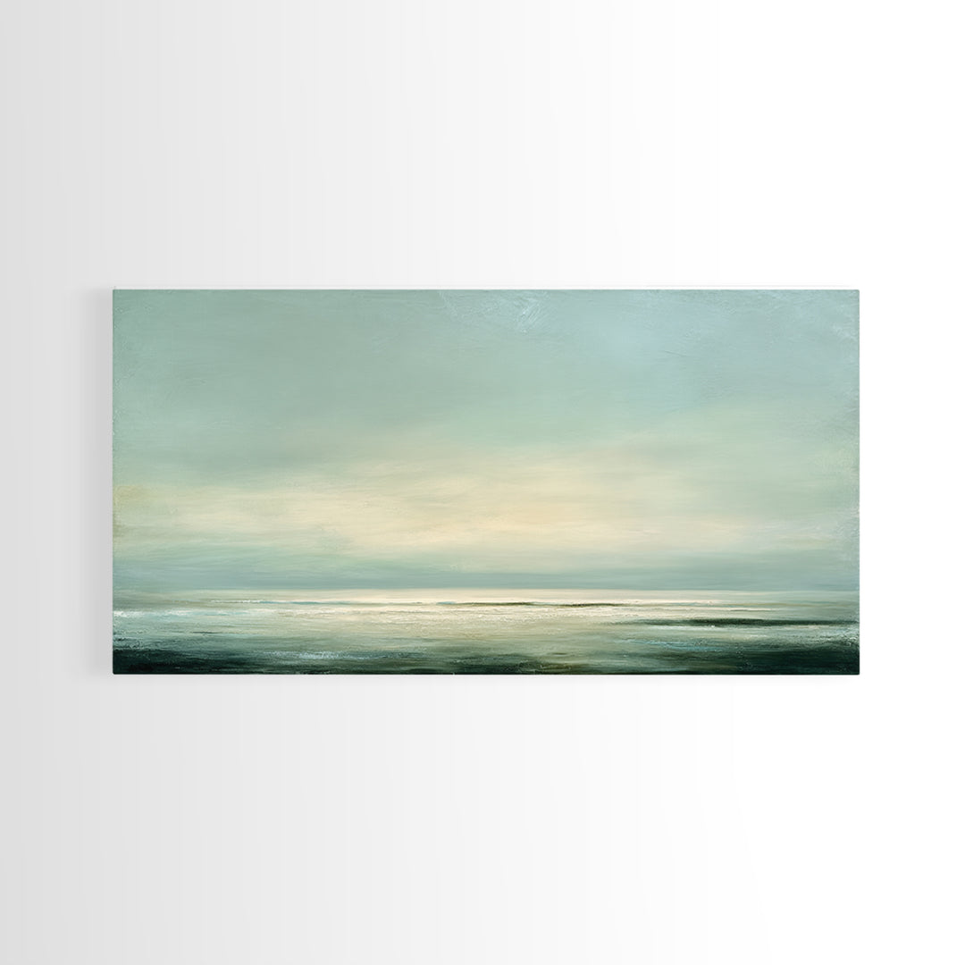Modern Landscape with Expansive Calm Sky Canvas Print, Living Room Art, Art Nouveau, Living Room Decor, Fine Art, Living, LIR-2x1-47