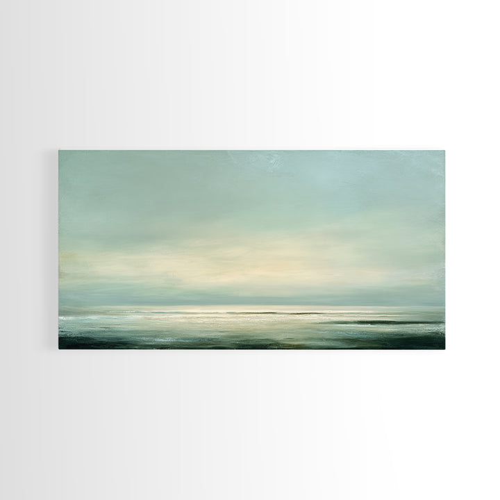 Modern Landscape with Expansive Calm Sky Canvas Print, Living Room Art, Art Nouveau, Living Room Decor, Fine Art, Living, LIR-2x1-47