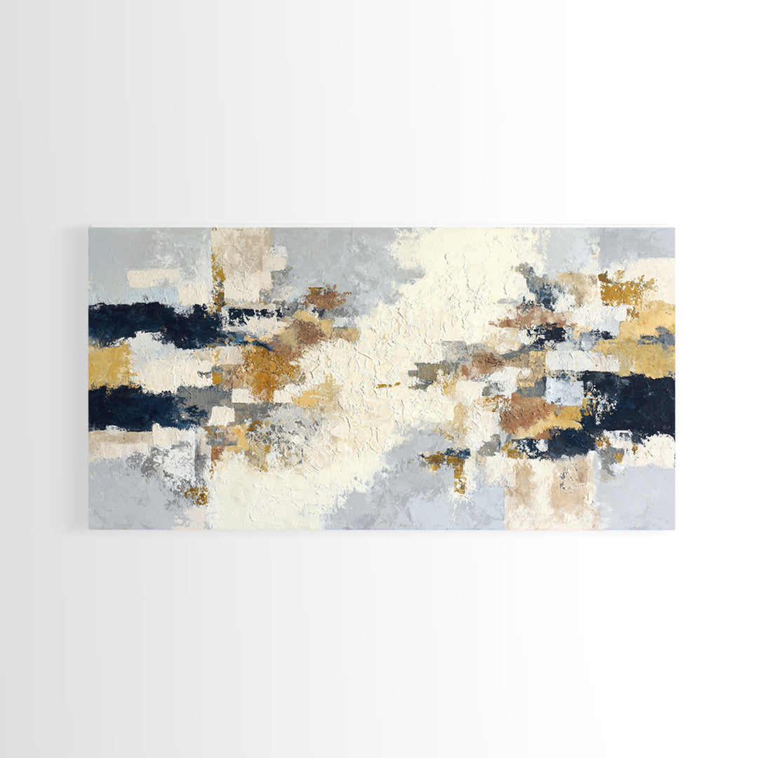 Textured Plaster Abstract Canvas Print, Living Room Art, Living Room Decor, Abstract Art, Living, Dopamine Decor, LIR-2x1-73