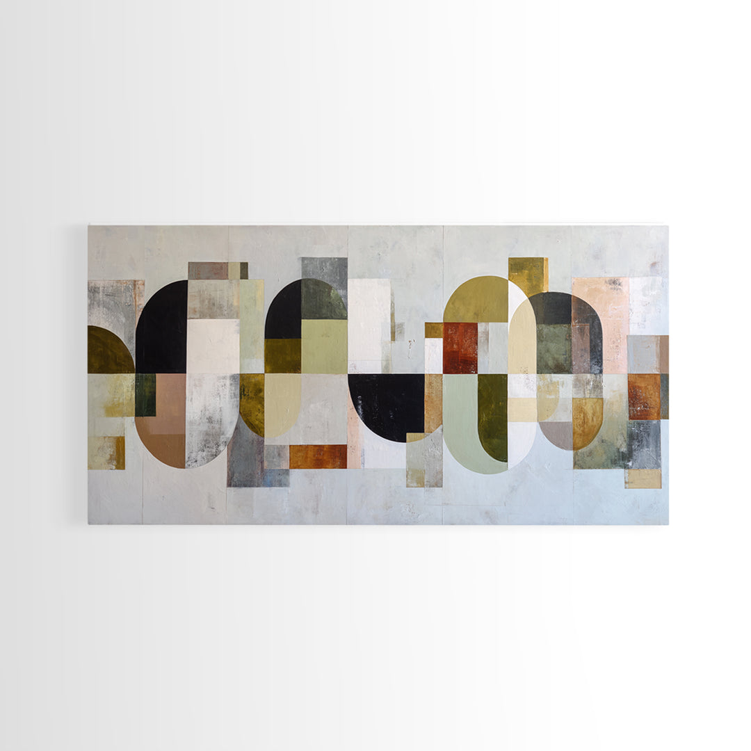 Abstract Organic Shapes Framed Canvas Print, Living Room Art, Wall Decor, Living Room Decor, Fine Art, Living, Abstract Art, LIR-2x1-83