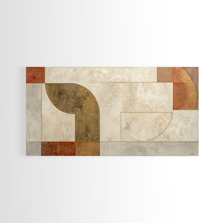 Textured Plaster Abstract Framed Canvas Print, Living Room Art, Pet Portraits, Living Room Decor, Abstract Art, Living, LIR-2x1-97