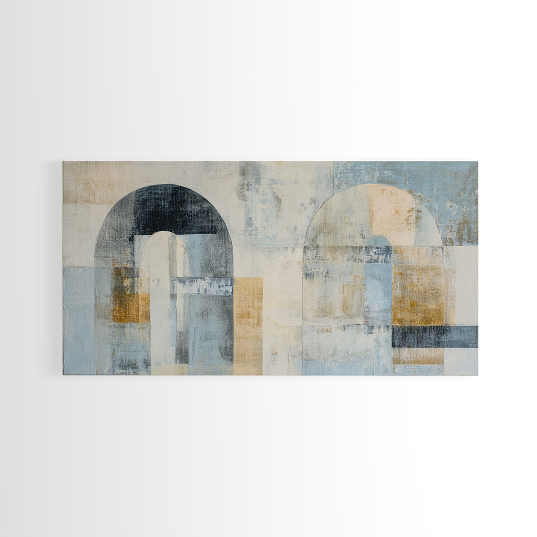 Black and White Architectural Arch Composition Framed Canvas Print, Living Room Art, New Home Gift, Living Room Decor, Living, LIR-2x1-99