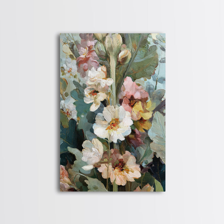 Large Floral Still Life Framed Canvas Print, Living Room Art, Oil Painting, Living Room Decor, Fine Art, Living, Boho Wall Art, LIR-2x3-41