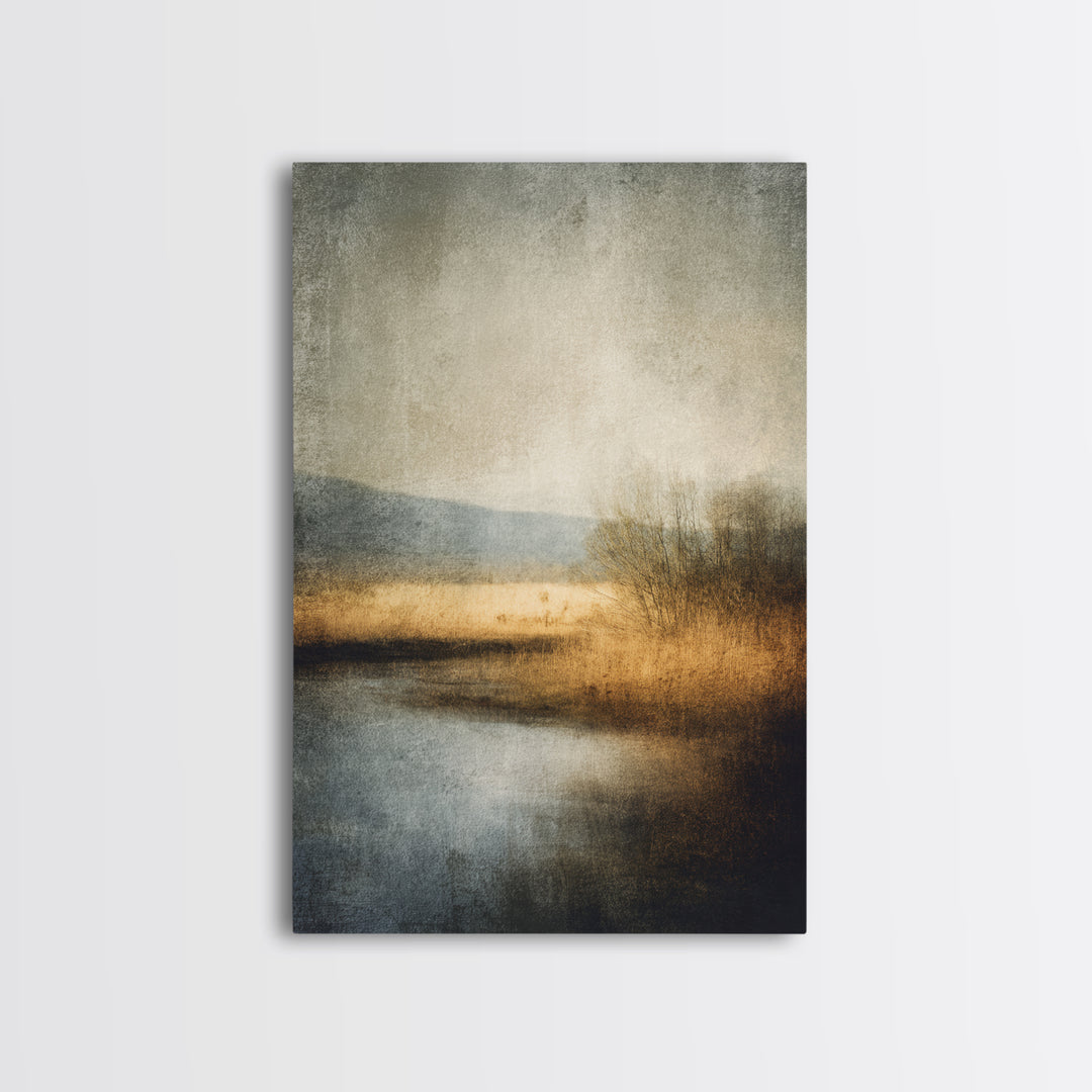 Minimal Scandinavian Forest Canvas Print, Living Room Art, Digital Wall Art, Living Room Decor, Oil Painting, Living, LIR-2x3-45
