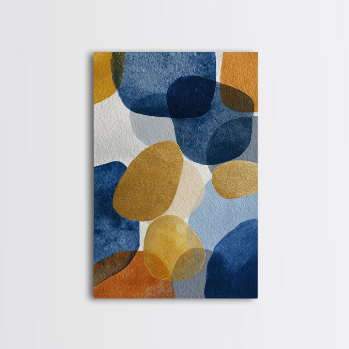Gold Accented Abstract Brushwork Canvas Print, Living Room Art, Printable, Living Room Decor, Fine Art, Living, Printable Art, LIR-2x3-70