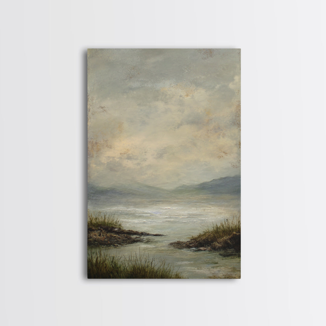 Large Cloudscape with Gentle Movement Framed Canvas Print, Living Room Art, New Home Gift, Living Room Decor, Fine Art, Living, LIR-2x3-75