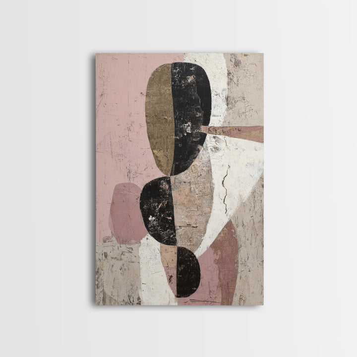 Monochrome Stone Texture Abstraction Canvas Print, Living Room Art, Printable Art, Living Room Decor, Abstract Art, Living, LIR-2x3-77