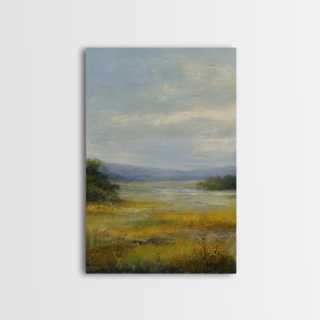 Quiet Meadow Landscape Canvas Print, Living Room Art, Large Wall Art, Living Room Decor, Fine Art, Living, Dopamine Decor, LIR-2x3-79