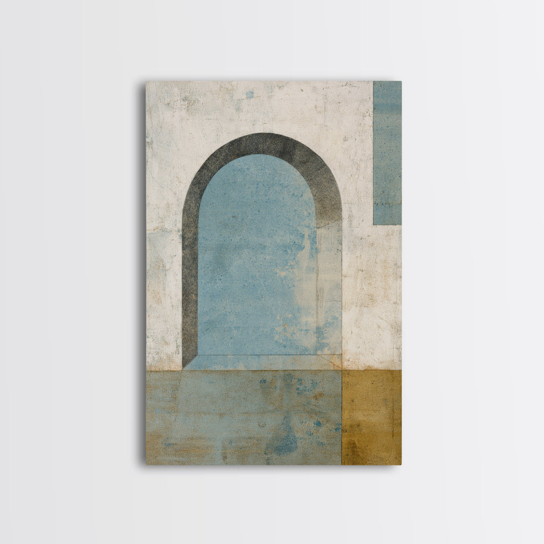 Black and White Architectural Arch Composition Canvas Print, Living Room Art, Modern Wall Art, Living Room Decor, Living, LIR-2x3-87