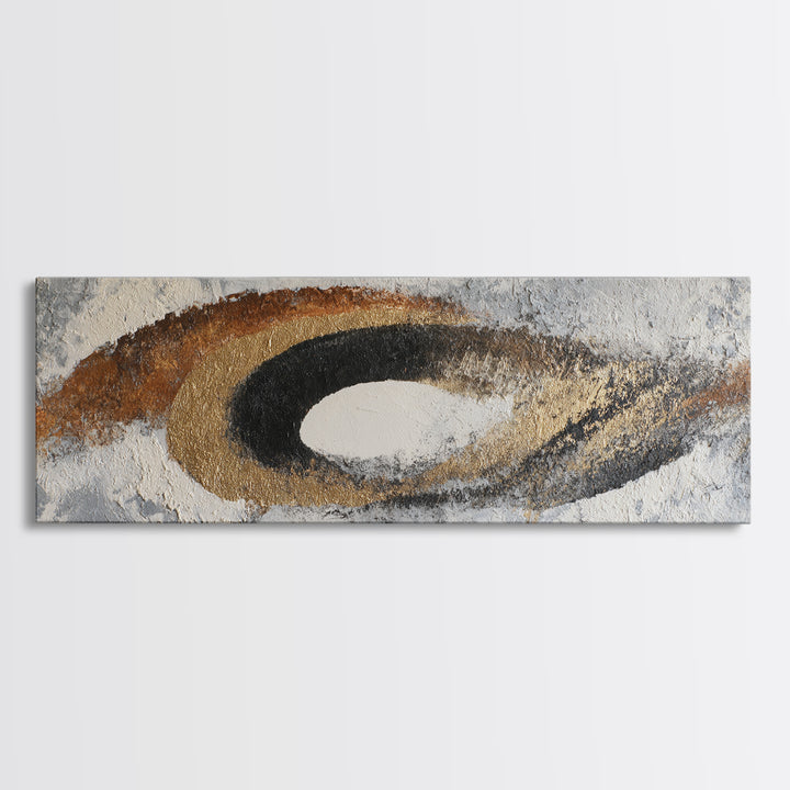 Monochrome Stone Texture Abstraction Framed Canvas Print, Living Room Art, Abstract Wall Art, Living Room Decor, Abstract Art, LIR-3x1-37
